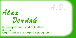 alex derdak business card